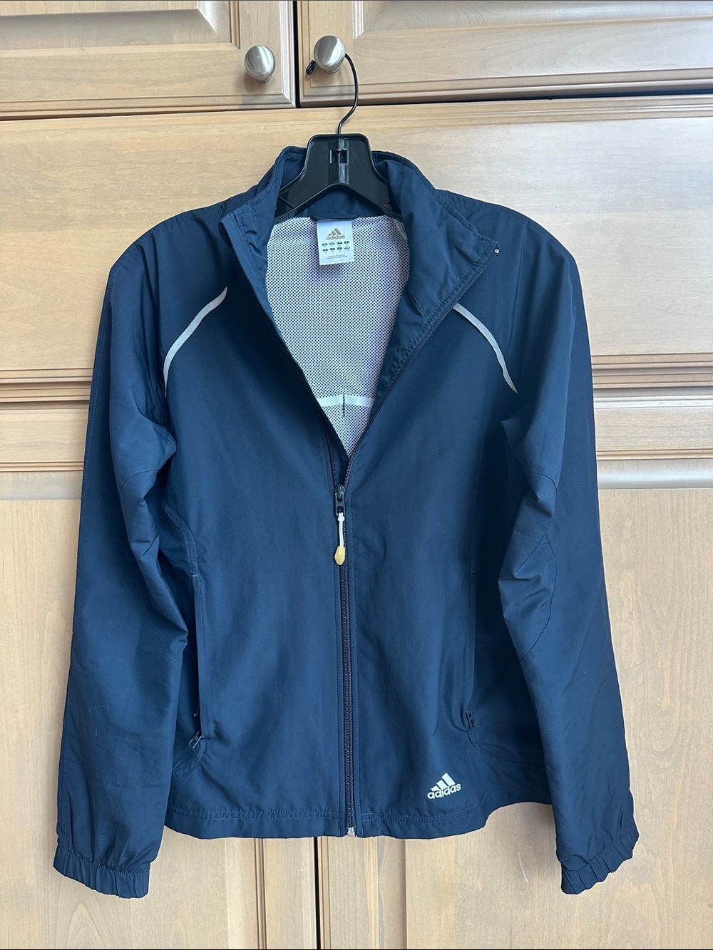 Vintage adidas Women’s Navy Reflective Trim Zip Utility Jacket